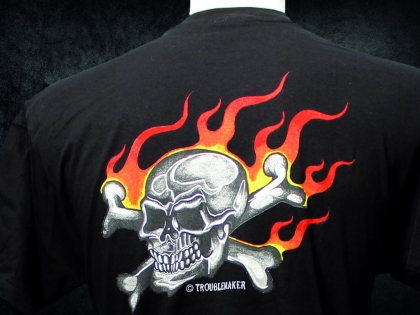 Troublemaker - Flammen Shirt TROUBLEMAKER Skull