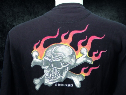 Troublemaker - Flammen Sweat TROUBLEMAKER Skull